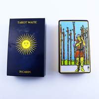 Cartes de tarot personnalisées avec bords dorés, boîte magnétique épaisse de qualité supérieure, design entièrement personnalisé pour la divination familiale, matériau papier