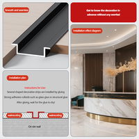 Strip Aluminium Alloy Bentuk T, Strip Titanium Bentuk T, Strip Logam Dinding Latar Belakang, Strip Lis Plafon