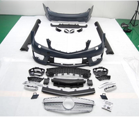 Kit carrosserie en matériau PP pour Mercedes Benz Classe C W204 2008-2014, mise à niveau style C63 AMG, pièces auto avec phares avant