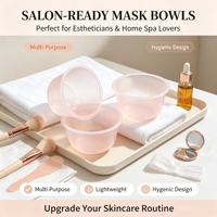 Ensemble de bols à masque réutilisables en plastique avec cuillère en silicone, parfait pour mélanger la poudre de masque, l'argile et le gel