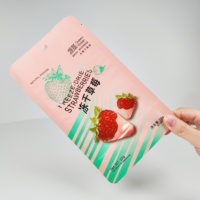 Sachet d'emballage personnalisé FSC à fond plat pour fruits lyophilisés et chips de pommes de terre, résistant à l'humidité, avec fermeture éclair et soudure trois côtés