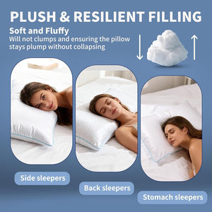 Oreillers de lit taille Queen, doux, moelleux, offrant un soutien optimal, collection hôtelière, pour les dormeurs sur le côté et sur le dos, <span class=keywords><strong>oreiller</strong></span> de lit rembourré en <span class=keywords><strong>microfibre</strong></span> - Product Image 3