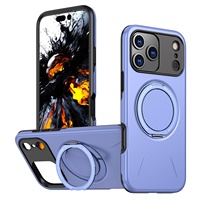 Étui de téléphone magnétique résistant aux chocs, rotatif à 360 degrés, personnalisé de luxe, en TPU et PC, pour iPhone 14 15 16 17 Pro Max