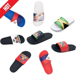 Fabricants de chaussures, tongs avec drapeau haïtien, tongs en PVC avec drapeau, plage d'été, maison, publicité, tongs avec drapeau haïtien pour <span class=keywords><strong>hommes</strong></span> - Product Image 2
