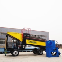 Eterne Mobile Goldwaschanlage mit Trommel, SPS-gesteuert, Hochleistungs-Schwerkraftseparator, 5-400 Tonnen/Stunde, mit Motorpumpe