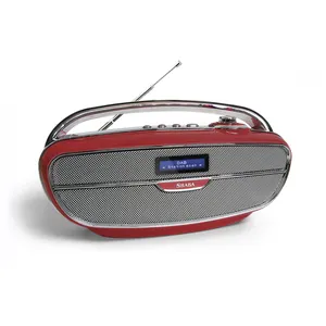 Tragbarer drahtloser Retro-Stereo-Lautsprecher DAB/DAB/FM-Radio 12-W-Leistung Starker Bass-Subwoofer-Wecker EQ-Funktion OEM Factory