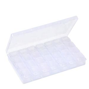 28 слотов Сетка Коробка для хранения ювелирных изделий, органайзер, контейнер для таблеток, из бисера, серьги, Нейл-арт - Product Image 5