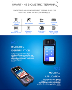 EKEMP H5 Terminale Biometrico Portatile All-in-One, Lettore <span class=keywords><strong>di</strong></span> Impronte Digitali <span class=keywords><strong>FBI</strong></span> FAP20, NFC e RFID per Registrazione Dati - Product Image 3