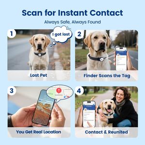PawView - Localizador Inteligente para Perros, Bluetooth, Ubicación en Tiempo Real, Collar GPS para Mascotas con Soporte para Código QR para iOS y Android - Product Image 3