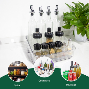 GREENSIDE Porte-épices extensible en plastique PET Organisateur rétractable pour la cuisine Rangement des boissons Boîte à conserve Étagère fonctionnelle Utilisation sur <span class=keywords><strong>table</strong></span> - Product Image 4