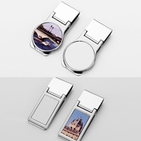 Supports vierges pour sublimation, Vente en gros, Meilleures ventes, Porte-monnaie rectangulaire moderne en alliage de zinc pour transfert thermique, Support vierge pour sublimation personnalisable