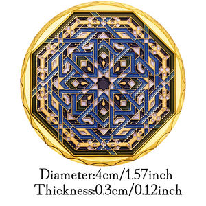 Koin Suvenir Berlapis Emas Perak Koin Keberuntungan Kareem Ramadan Koin Berukir Cetak Warna Hadiah Dekoratif - Product Image 3