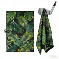 Serviette de golf en microfibre gaufrée recyclée, écologique, à séchage rapide, avec logo personnalisé, vente en gros à Wuxi, 30x50cm/40x60cm