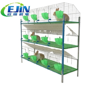 Cage à lapins robuste en acier galvanisé de type H avec nichoir intégré pour des opérations d'élevage agricole à haute productivité - Product Image 1