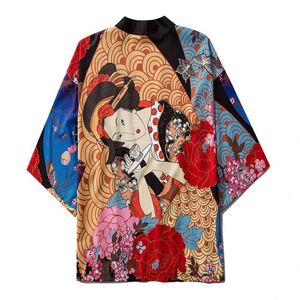 22 Estilos de Camisas de Fiesta de Cosplay de Anime Japonés (Zorro, Carpa, Dragón, Fantasma), Capas Cortas, Ropa, Kimono, Haori - Product Image 4