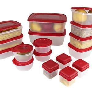 Set di 17 Contenitori Ermetici per Alimenti in Corallo, Facili da Sigillare e a Prova di Perdite - Product Image 1