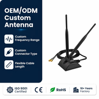 Antenne WiFi intérieure bi-bande 2,4 GHz 5,8 GHz 12 dBi à gain élevé, interface filetée, antenne omnidirectionnelle en caoutchouc, pour routeur AP vertical, personnalisable OEM