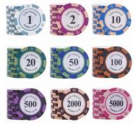 Jetons de poker RFID personnalisés à impression numérique, prix de gros, ISO15693, 14 couleurs, épaisseur 3,3 mm, finition givrée