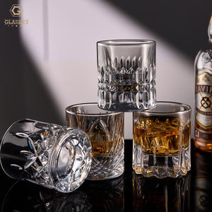 होम बार के लिए थोक लक्जरी उच्च क्षमता अच्छी गुणवत्ता वाला भारी बेस व्हिस्की ग्लास सीसा रहित पुराने जमाने का रॉक ग्लास - Product Image 2