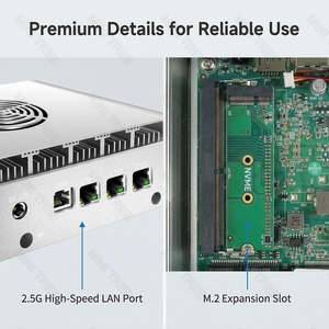 Ryzen R2314ไฟร์วอลล์มินิพีซี4 * 2.5GbE LAN M.2 DDR4 NVMe HD + DP Display ROS Soft routingai EDGE Computing termindros 4G/5g - Product Image 6