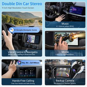 Fábrica 9 pulgadas <span class=keywords><strong>Android</strong></span> 2 Din coche para REPRODUCTOR DE DVD tablero navegación GPS Carplay LCD pantalla táctil estéreo Multimedia 2GB 64GB - Product Image 5