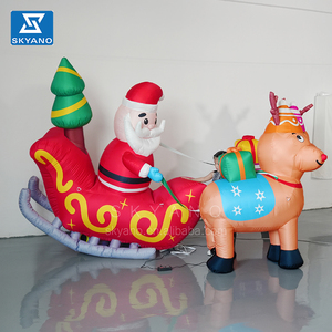 Suministros de decoración de Navidad inflable Santa <span class=keywords><strong>Reno</strong></span> trineo Patio modelo para patio - Product Image 6