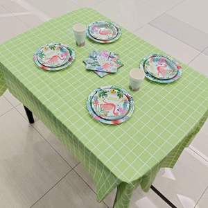 Assiettes en papier jetables OEM de 9 pouces pour fêtes tropicales, style moderne, conception CMJN, vente chaude directe d'usine pour fêtes d'anniversaire - Product Image 5