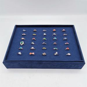 Plateau de présentation de bijoux en tissu Micro, 10 pièces, plateau pliable de haute qualité pour 30 bagues - Product Image 6