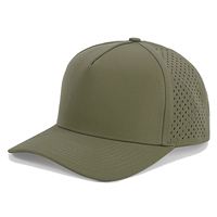 Logotipo personalizado Hombres Mujeres 5 Panel Ligeramente Curvo Ala Cuerda Golf Sombreros Deportes impermeables Gorras de béisbol bordadas
