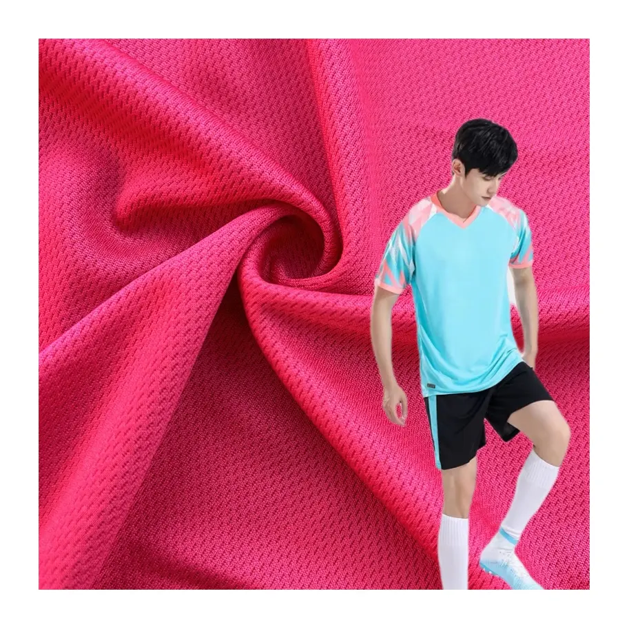 100 polyester knit breathable wicking bird eye hole mesh eyelet cycling jersey fabric for sportswear garment