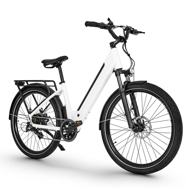 26-Inch City Electric Bicycle Stepthru Rear Drive Ebike with Electronic Smart Features Elcykler El-Cykel