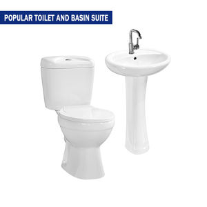 Sanitaires de style français, <span class=keywords><strong>cuvettes</strong></span> de <span class=keywords><strong>WC</strong></span>, toilettes à siphon en P, pack <span class=keywords><strong>WC</strong></span> compact 2 pièces, toilettes à gravité complètes pour salle de bain - Product Image 4