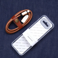 Kabel Data USB kulit 2,1a pengisian daya cepat, kabel Data USB kulit 10 kaki 20 kaki 30 kaki dengan colokan logam untuk Samsung kompatibel dengan kamera IOS untuk komputer