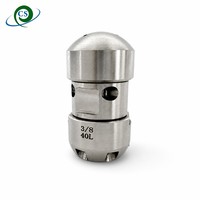 Nouvelle petite pompe avec buse de nettoyage de drain en acier inoxydable, filetage femelle G3/8 pouce, débit de 40 LPM, tête de jet pour kit de nettoyage de canalisations.