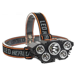 Linterna Frontal LED de Cinco Leds, Recargable por USB, para Uso Doméstico, Externa, COB, Resistente al Agua, Ideal para Pesca - Product Image 1