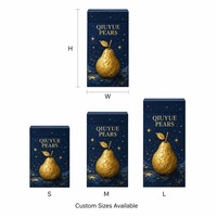 Op maat gemaakte bedrukte stevige geschenkverpakking voor Qiuyue peer met sterren-gouden design, premium fruitverpakking met deksel en bodem, groothandel