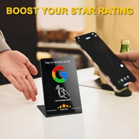 Individuell Bedruckter Acryl-Restaurant-Tisch NFC-Ständer NTAG213 NTAG215 NTAG216 Google-Bewertungsanzeige-Ständer