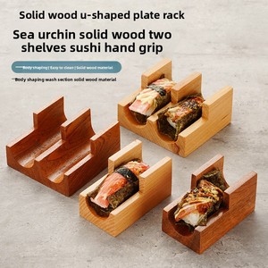 Soporte Profesional Premium de Madera Natural Sostenible para <span class=keywords><strong>Sushi</strong></span> y Tacos, Exhibidor <span class=keywords><strong>Creativo</strong></span> Japonés para Rollos Hechos a Mano, Resistente - Product Image 3