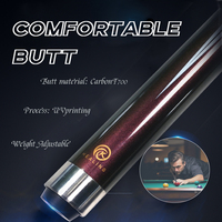 OKHEALING Profesyonel 147cm Karbon Fiber Bilardo Istakası 12.5mm Deri Uçlu İki Parçalı Turnuva Yarışması İçin Bilardo Sopası
