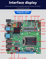 Placa Base H81 Mini ITX de 17x17cm Compatible con Procesador LGA1150, SATA 3.0, Chipset Intel H81 para Kiosco