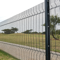 Clôture transparente 358 résistante aux intempéries, en treillis soudé de calibre lourd, pour la sécurité périmétrique des aéroports, des prisons et des voies ferrées