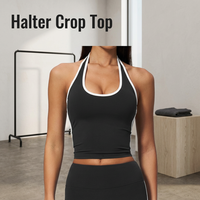 Ensemble de vêtements de sport pour femmes, taille plus, avec logo personnalisé, haut de yoga push-up et short de sport à taille haute élastique, séchage rapide, couleur unie