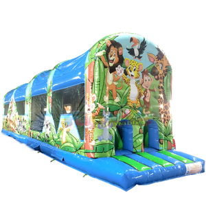 Large party parcours d'obstacles gonflable <b>inflatable</b> jungle bouncy castle obstacle course for adults - Product Image 1