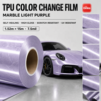 Film de protection de peinture (PPF) en TPU souple effet marbre violet clair 1,52*15m 7,5 mil – Film vinyle pour voiture effet marbre ondulé et rêveur