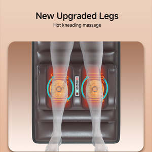 Matelas de massage électrique <span class=keywords><strong>chauffant</strong></span> Shiatsu à rouleaux, vibrations, pression d'air, contrôle de la minuterie pour le soulagement de tout le corps, best-seller sur <span class=keywords><strong>Amazon</strong></span> - Product Image 2