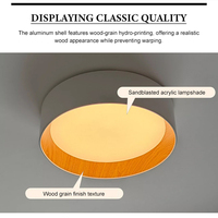 Rond moderne chambre étude bureau éclairage décoratif en aluminium interrupteur contrôle LED plafonnier