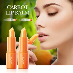 SADOER Private Label Bálsamo labial Personalizar LOGO Color Sabor Hidratante Bálsamo labial con caroteno B para bálsamo labial Stick Mujer 3,5g