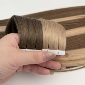Extensiones de Cabello Adhesivas Europeas al por Mayor, Cabello Rubio Europeo Ombre de Doble Cara, Extensiones de Cabello Adhesivas 100% Cabello Humano - Product Image 3
