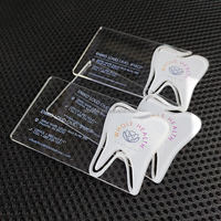 4 NOUVELLES cartes de visite transparentes en acrylique de luxe avec logo découpé à l'emporte-pièce Graphiques Cartes de visite pour événements