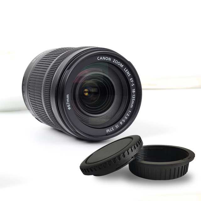 Camera Accessories Protective Camera Body Cover with Rear Lens Cap for Canon DSLR Lens